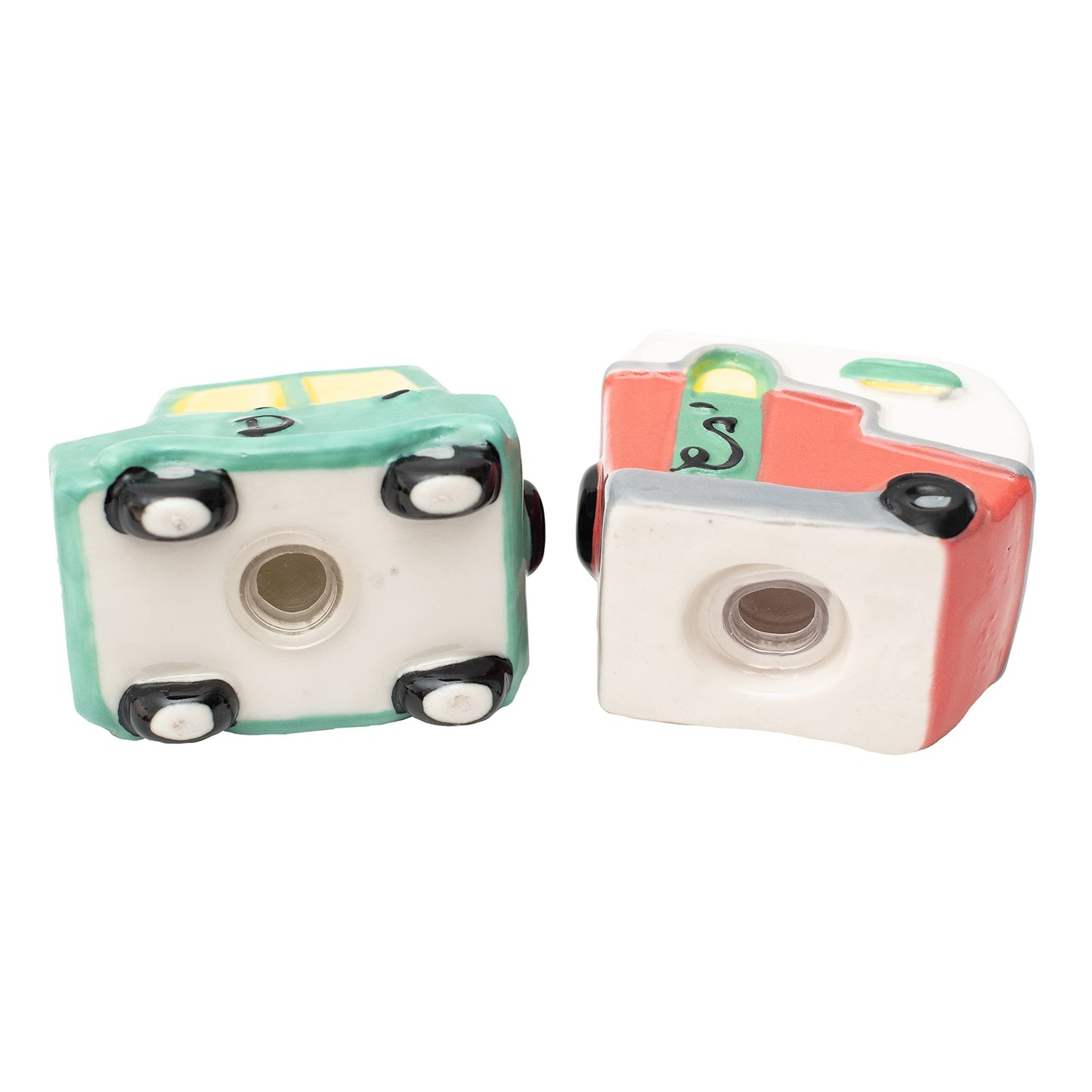 Salt and Pepper Car and Camper Spice Shakers & Napkin Holder, Sun and Moon Reversible Camping Decor, Spice Set, Retro Refillable, 4.6 x 7.2 x 2.5, Travel Camper Accessories