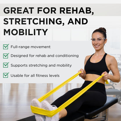 THERABAND Resistance Bands Set, Beginner Kit, Yellow, Red, Green, Latex Elastic Bands for Exercise & Physical Therapy, Strength Training for Upper & Lower Body Fitness