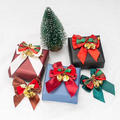 Voeveca 20 Pack Christmas Bows, Bowknot Wreath Bow with Jingle Bells for Christmas Garland Tree, Crafts, Wrapping, Wreath Xmas Hanging Ornaments Decor (20, Red)