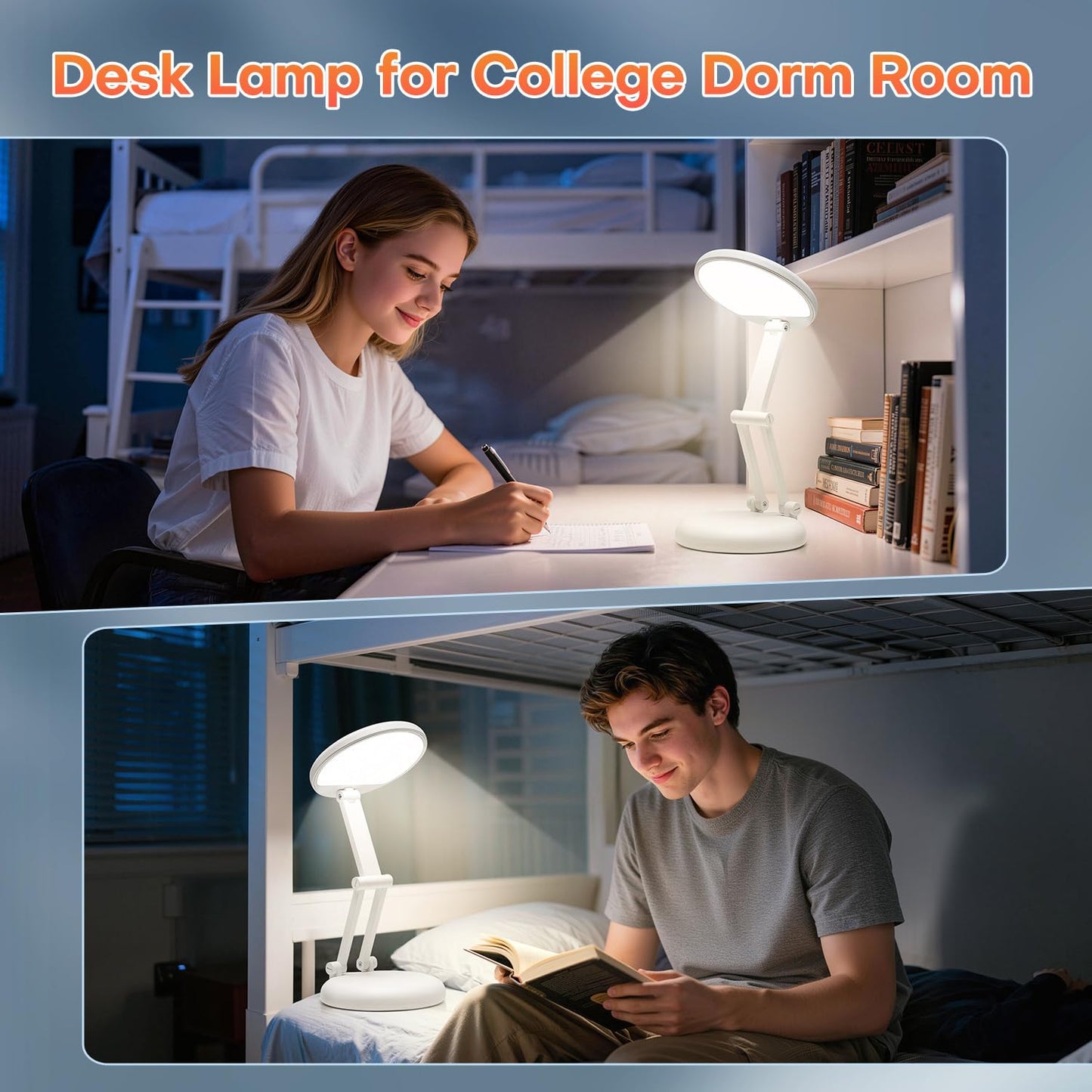 One Fire Rechargeable Table Lamp,Dimmable Cordless Lamp Desk Lamp for Dorm,3600mAh Battery Operated Lamp Rechargeable Lamp,Small Desk Lamp Portable Light for Office/Study/Nail/Craft/Puzzle(Warm Light)