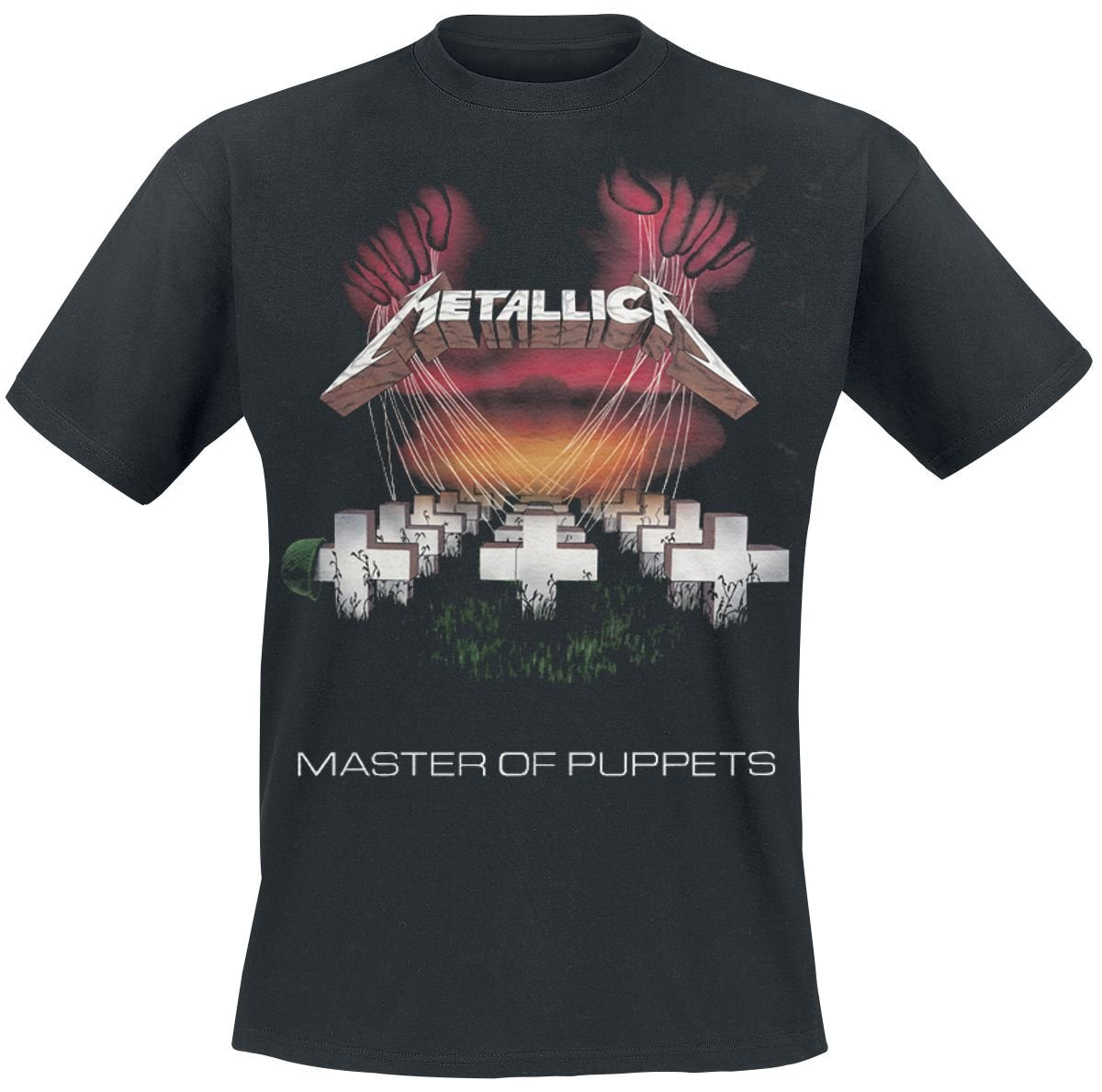 Metallica Men's Master of Puppets European Tour '86 BL_TS: M T-Shirt, Black (Black Black), Medium (Size:Medium)