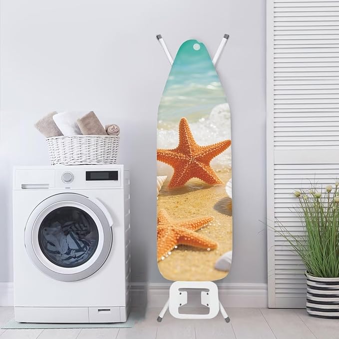 Standard Size 15x54 Inch Ironing Board Cover Starfish Beach Print Iron Cover