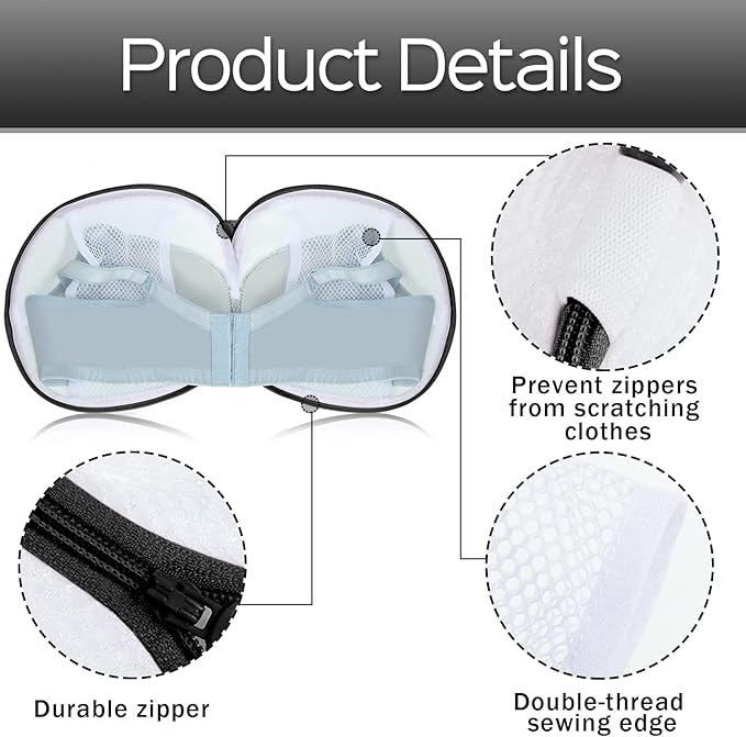 Shappy 6 Pieces Bra Washing Bag