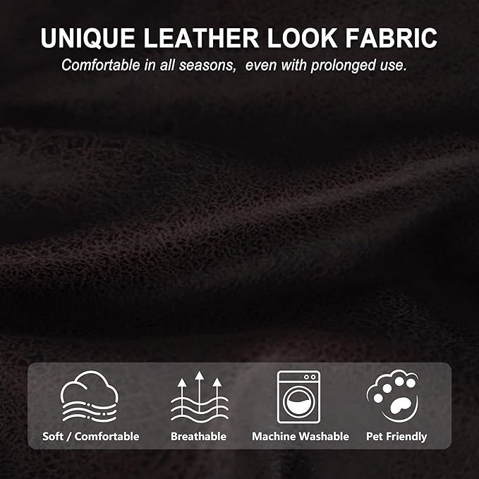 ANARACHON Leather Look Recliner Console Cover
