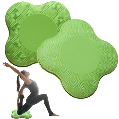 MBHKRRS 2 Pack Yoga Knee Pads Mat Set - Extra Thick Foam Kneeling Pad Cushion for Knees, Elbows, Wrists, Head - Yoga Essentials for Women Men, Non-Slip Pilates, Meditation, Floor Workouts(green)