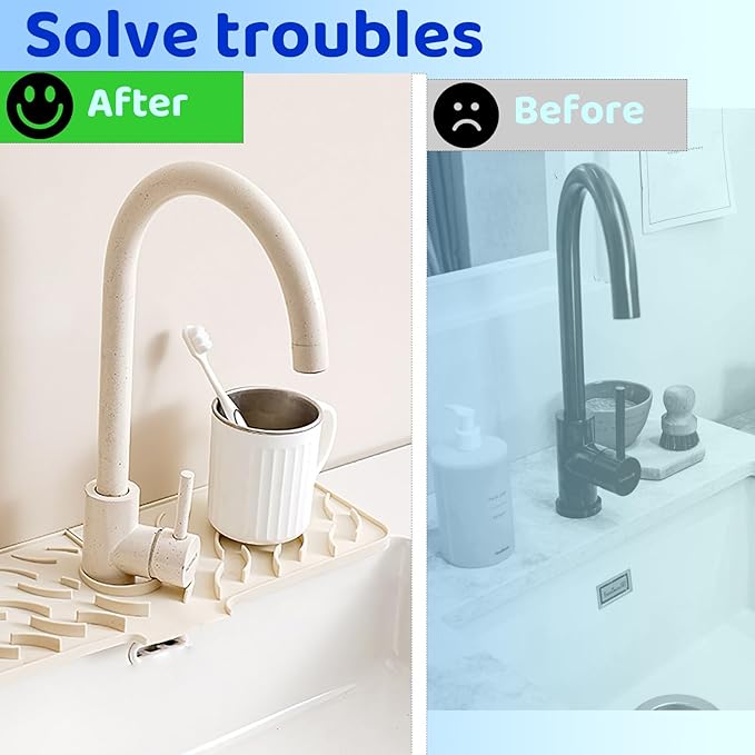 Silicone Faucet Splash-Proof pad, Universal Faucet Cover, Suitable