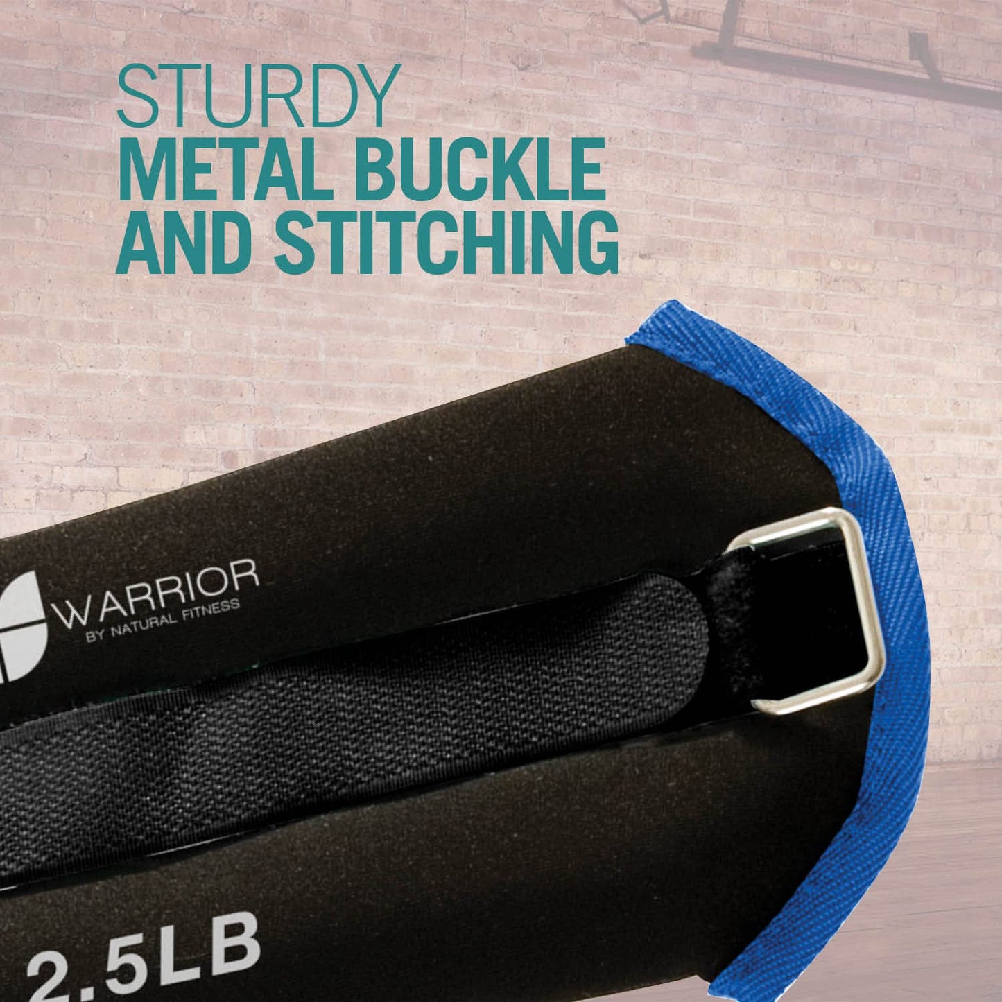 Warrior Adjustable Length Ankle Wrist Weights Pair for Arm and Leg Exercise, Aerobics, Walking, Running, Physical Therapy and Fitness Cardio Strength Training - 5 lb Pair (2.5 lb Each)