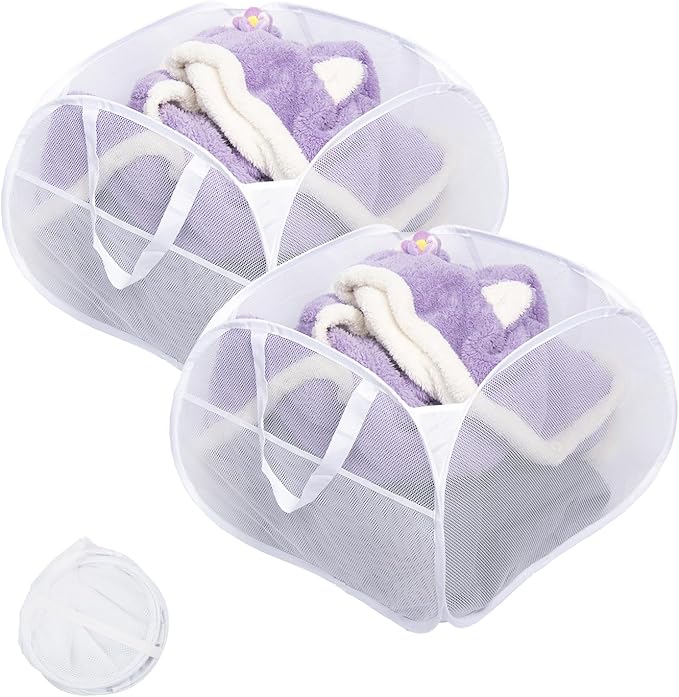 Collapsible Laundry Basket, 90L Foldable Pop-up Laundry Hamper