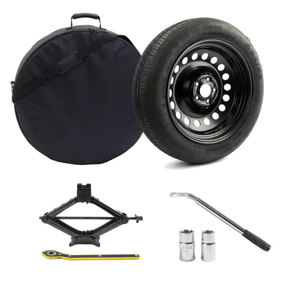 YIFSPARE Spare Tire Kit Compatible with 2021-2026 Tucson, Santa Fe, 2021-2026 Sportage, Carnival - Includes 18x4 Rim, 155/90R18 Spare, 29” Rolling Diameter, Includes car Jack kit and Carrying Case.