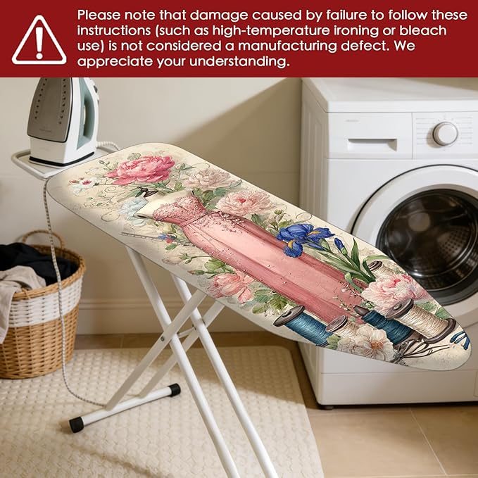 Nuxovilar Ironing Board Cover Needle Cotton 15x54 Inches | Ironing Board Cover
