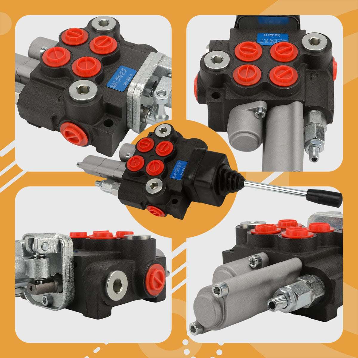‎JAHEZYAN Hydraulic Control Valve with Float, 2 Spool 11GPM Hydraulic Directional Valve for Log Splitters, Tractors Loaders