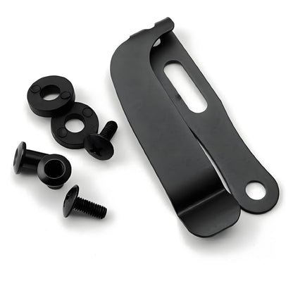 Black Metal Belt Clip Set for Knife Sheaths with Screws, Holster Waist Clips, Holster Making