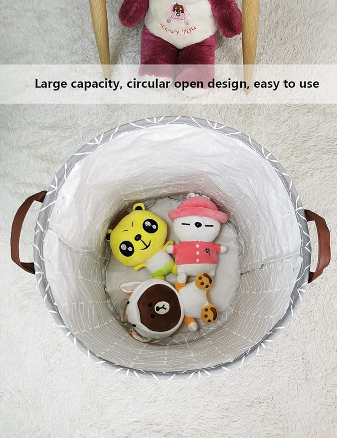 QUEENLALA Large Storage Basket, Laundry Hamper/Bathroom/Home Decor/Collapsible
