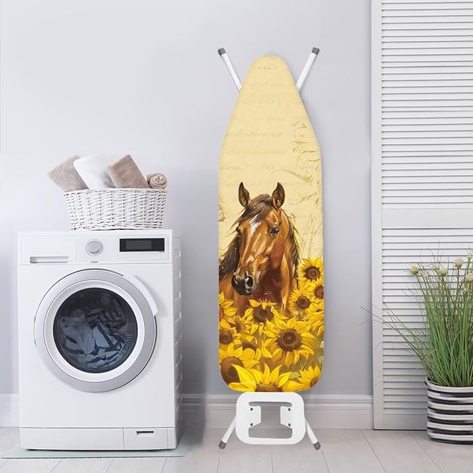 Sunflower Horse Ironing Board Cover Heat Reflective Anti-dust, Soft Fabric Cover