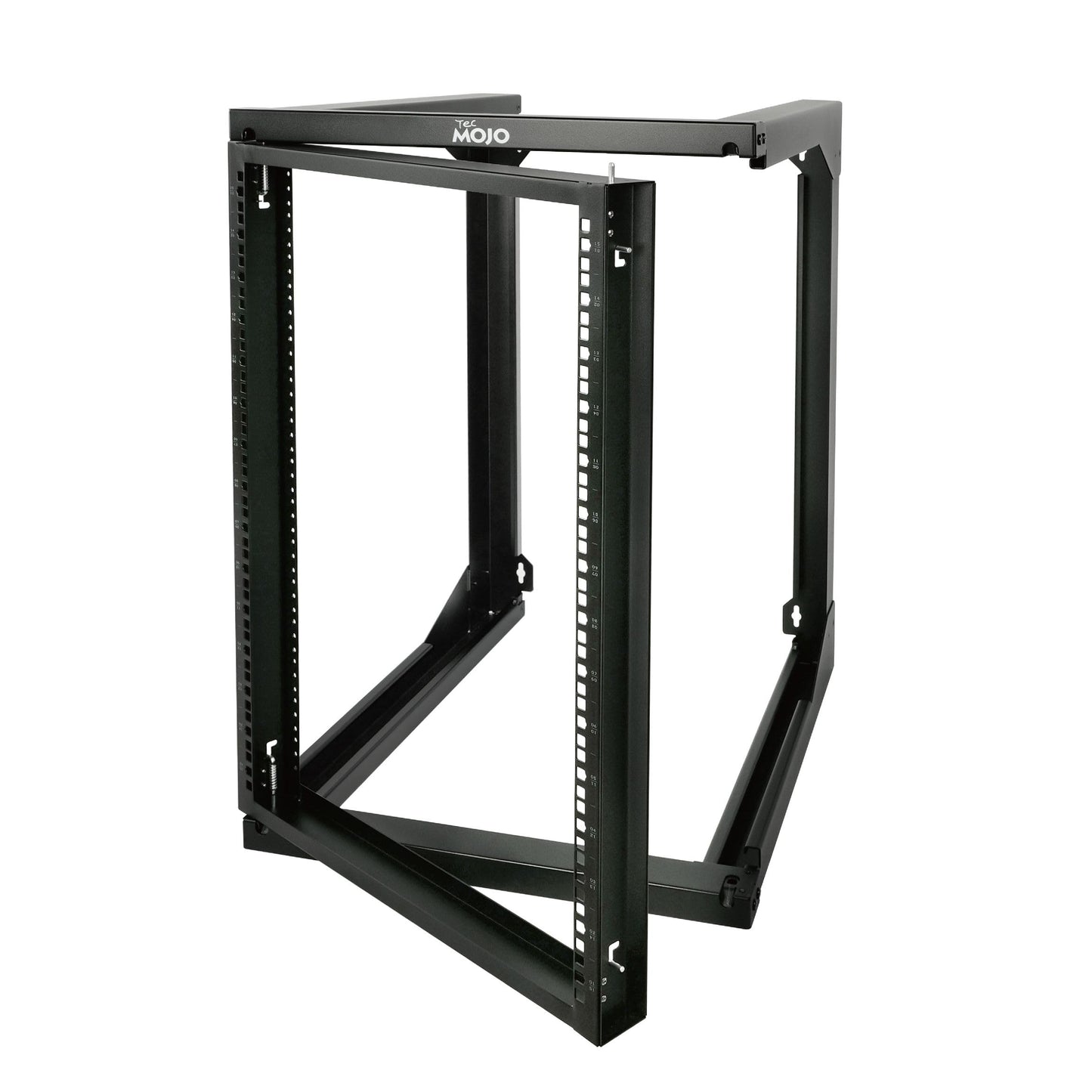 Tecmojo 15U Wall Mount Server Rack, Open Frame Network Rack for 19" Computer/AV/Data/IT/Media Equipment, 24" Depth, 16" Apart Mounting Holes, Swing Gate, Square and Tapped Holes