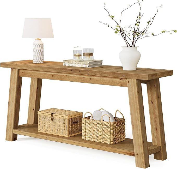 LITTLE TREE 70.9" Solid Wood Console Table