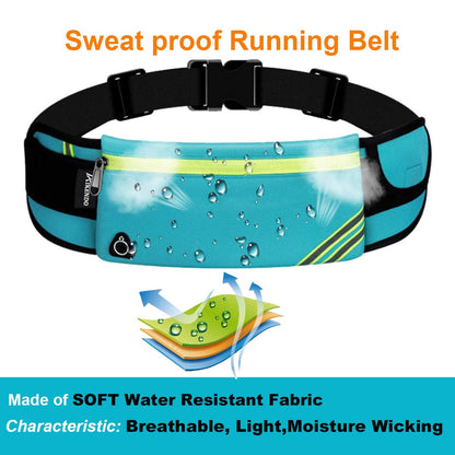 Running Belt Waist Pack Bag,Workout Gear,Gym Fitness Fanny Pack for Phone,Cell Phone Holder for Running,Jogging Pocket Belt for Women & Men,Running Accessories(Blue)