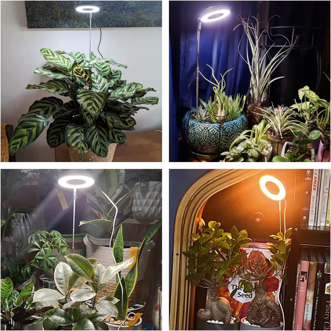 Aokrean Grow Light, Full Spectrum Plant Grow Light, Height Adjustable, Auto Timer, 3 Lighting Modes for Indoor Plnats, 5V