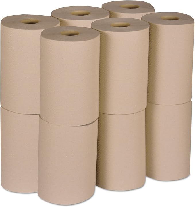 Tork Paper Hand Towel Roll Natural H21, 100% Recycled Fiber, 12 Rolls x 350 ft