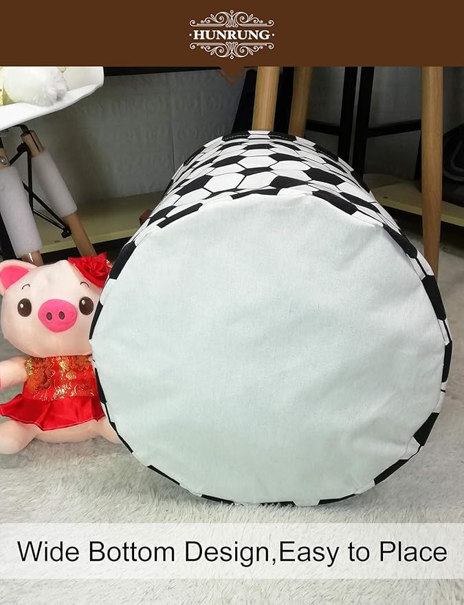 HUNRUNG Laundry Hamper, Large Canvas Fabric Lightweight Storage Basket Toy