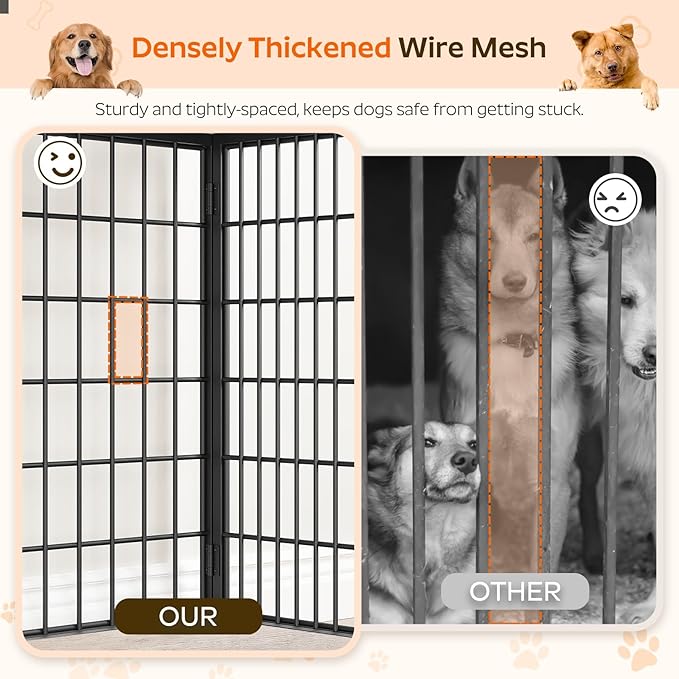 YATINEY Foldable Dog Crate Furniture, Dog Crate