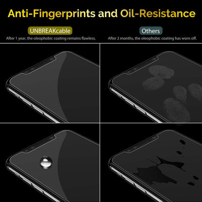UNBREAKcable Shatterproof Tempered Glass Screen Protector for iPhone SE 2022/SE 2020, iPhone 8/7 [3-Pack] [99.99% HD Clear] [Easy Installation Frame] [9H Hardness][Bubble Free] for Apple 4.7''