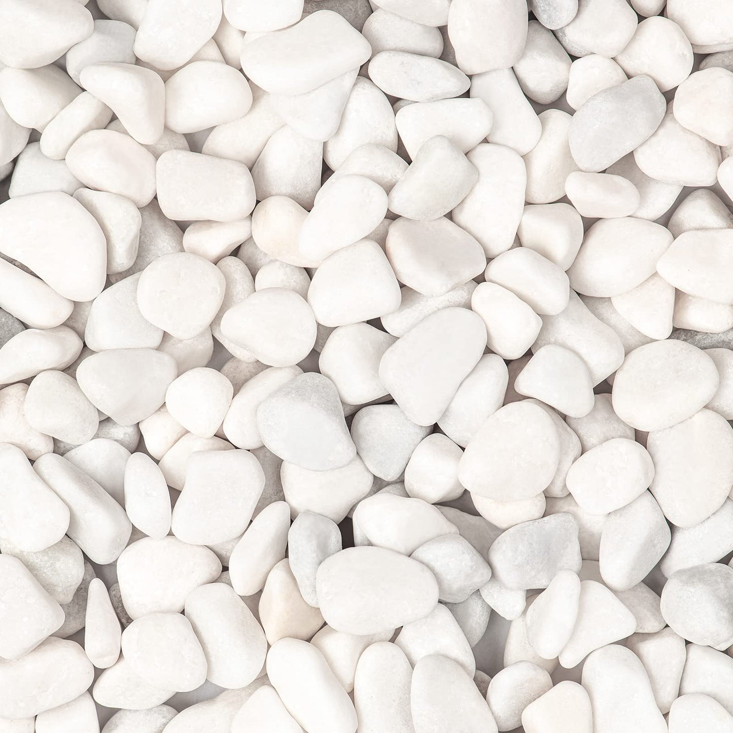 Ausluru 5lbs White Natural River Rocks, Polished Pebbles for Plants Garden, 0.3-0.8 inch Decorative White Stones, Ideal for Fish Tank, Vases, Crafting, Home Decor and Garden Landscaping Rocks,White