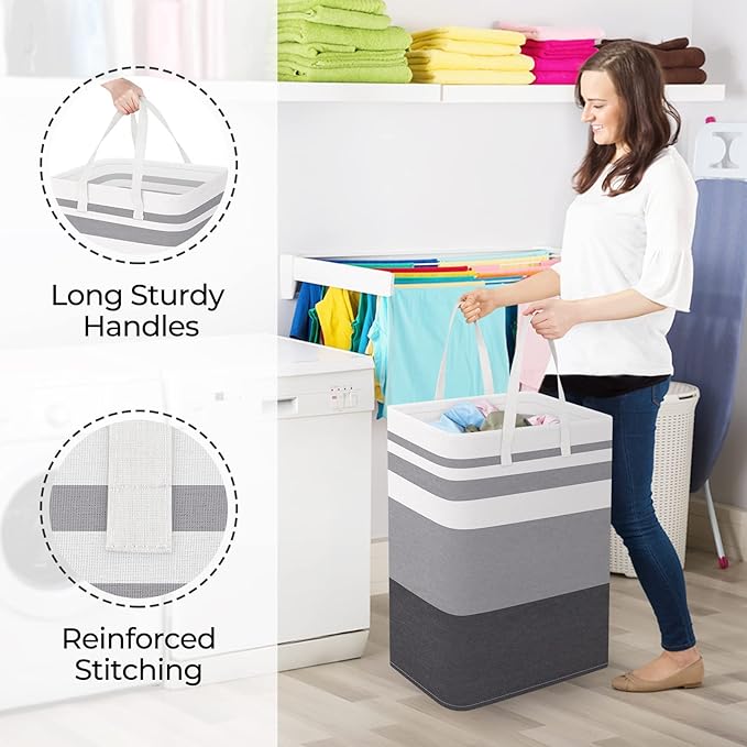 StorageRight Large Collapsible Laundry Basket Hamper