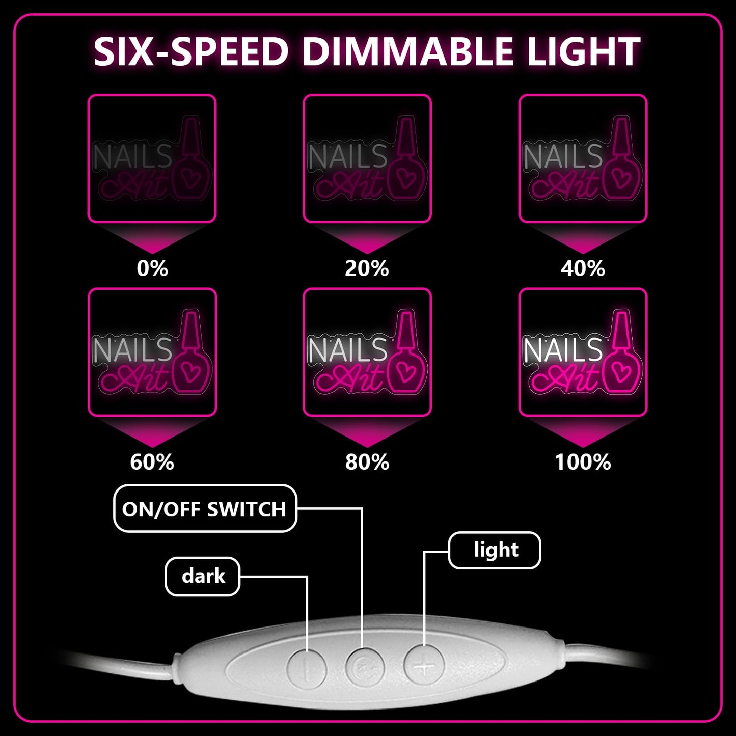 Nail Neon Sign for Wall Decor, Led Nail Signs for Studio Beauty Salon Business Makep Room Wall Window Decor, Gift for Nail Tech Girls, Christmas, Birthday