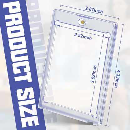 100ct Magnetic Card Holders for Trading Cards, 35pt Acrylic Card Protectors Baseball Card Display Case Fit for Sports Cards, MTG, TCG, Standard Card (Clear)