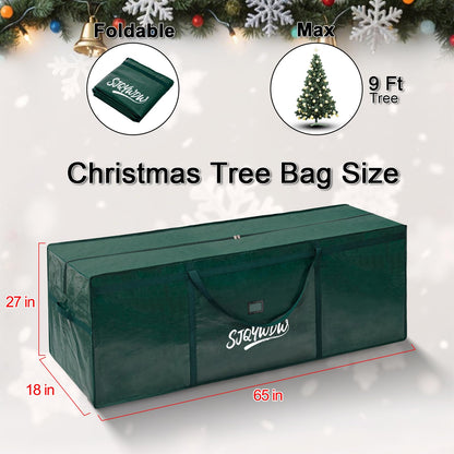 SJQYWDW Christmas Tree Storage Bag 9ft for Xmas Trees - Green