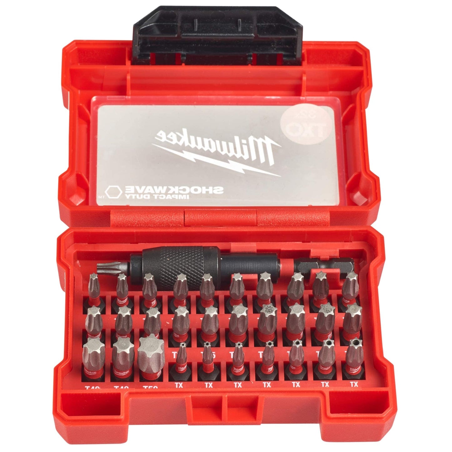 Milwaukee Shockwave Compact Bit 32 Piece Torx Set 4932471586, Set of 32 , Red