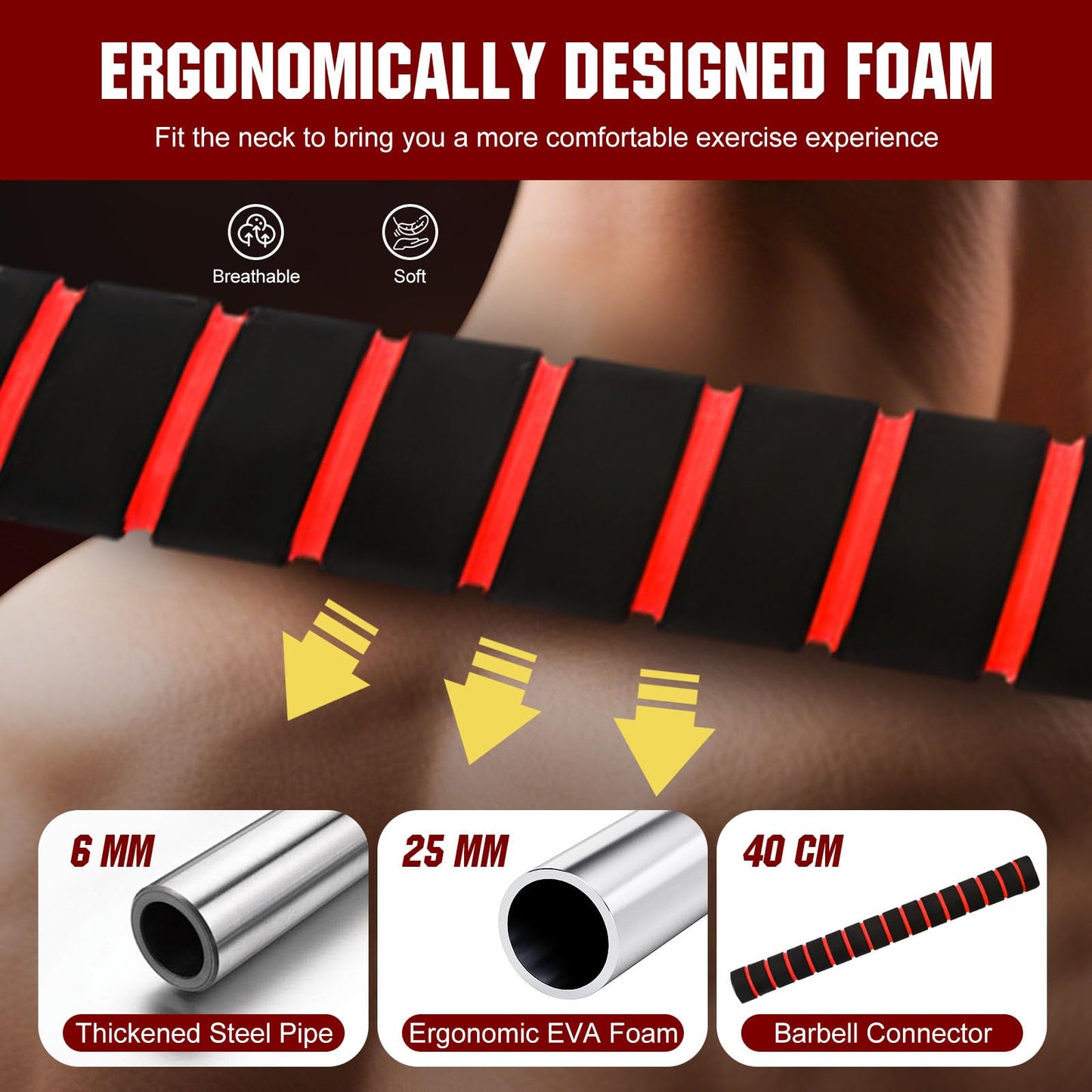 Adjustable Dumbbell Set, 40lbs Free Weights with Connector, Convertible Dumbbell Barbell Push-up Stand Set, 3 in 1 Home Gym Fitness Weight Set for Men/Women