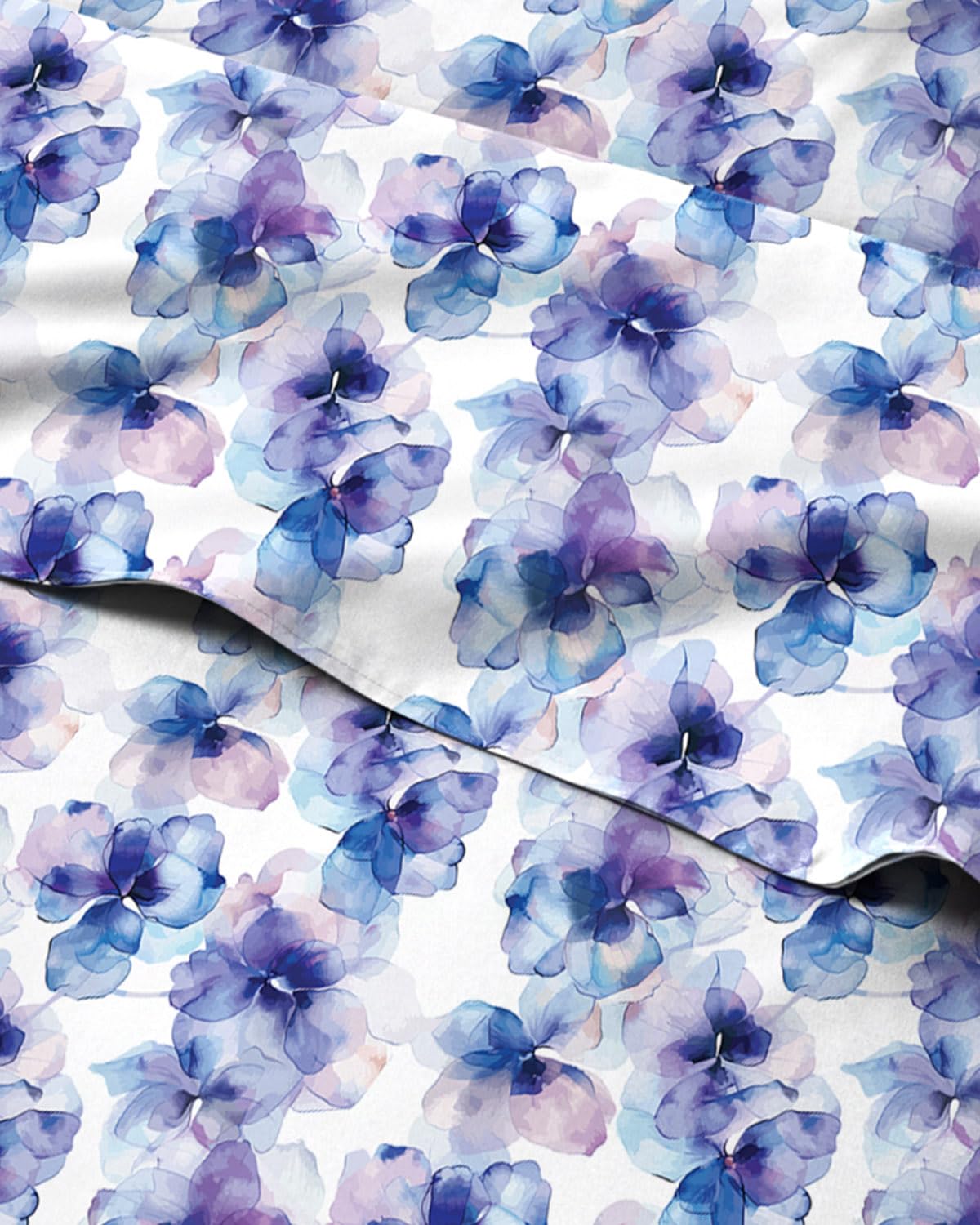 Floral Sheets - Flower Print Bed Sheet Set - 1 Flat, 1 Fitted & 2 Pillowcases w/ Deep Pockets - Comfy, Cozy, Wrinkle & Fade Free - Boho Botanical Bedding - Soft, Breathable & Cooling - King Size Set