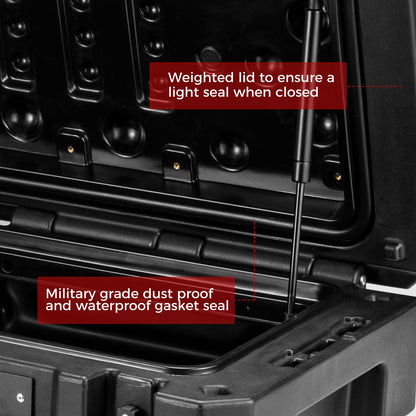 RUGCEL 98QT Waterproof Dry Storage Box - Heavy Duty Off-Road Case for Overland Trips, Car Camping, Roof Rack