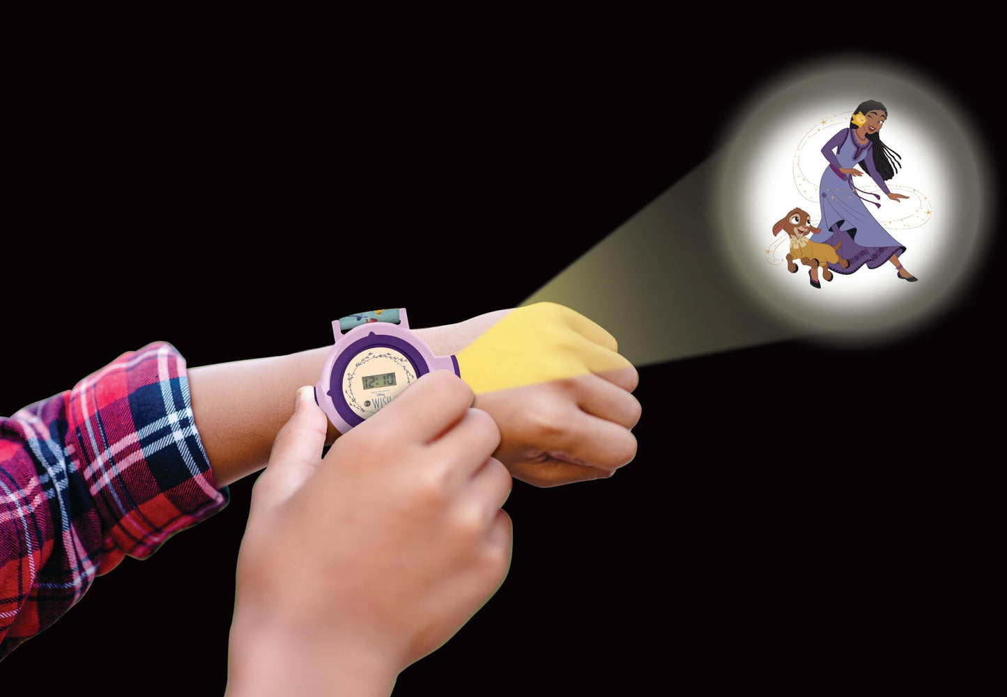 LEXIBOOK, Disney Wish - Adjustable Projection Watch Digital Screen - 20 Images of The Movie Wish - for Children - DMW050WI