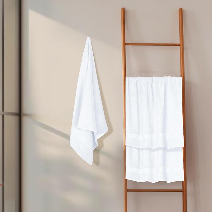 GLAMBURG Premium Cotton 4 Pack Bath Towel Set