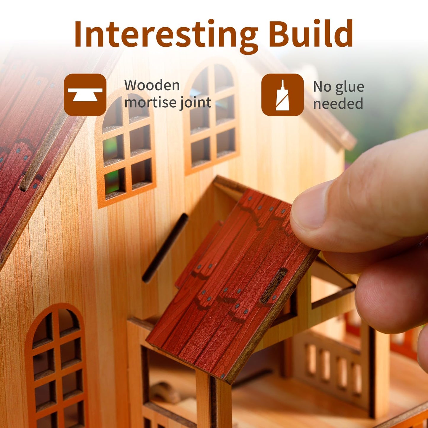 3D Wooden Puzzles for Adults Apple Treehouse – Fantasy Forest Building Kit, Fun Creative Craft & Room Decor Gift for Friends