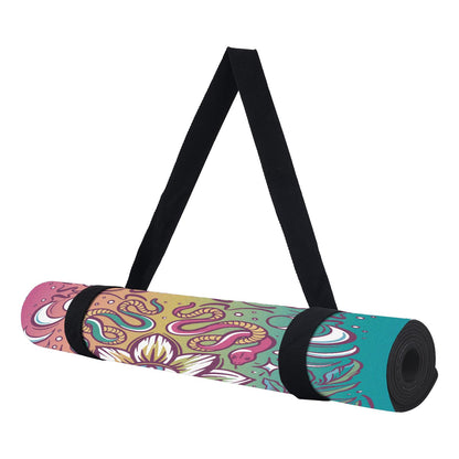 Reetual, The Yoga Mat That Adores Sweat | Premium Hot Yoga Mat Non Slip Towel Combo - with Carrying Strap | Eco Friendly | Designed for Bikram, Hot Yoga, Ashtanga, Vinyasa, Power