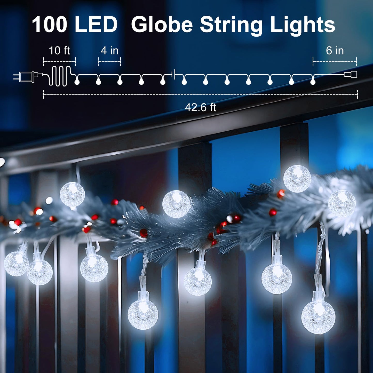 Minetom Globe String Lights