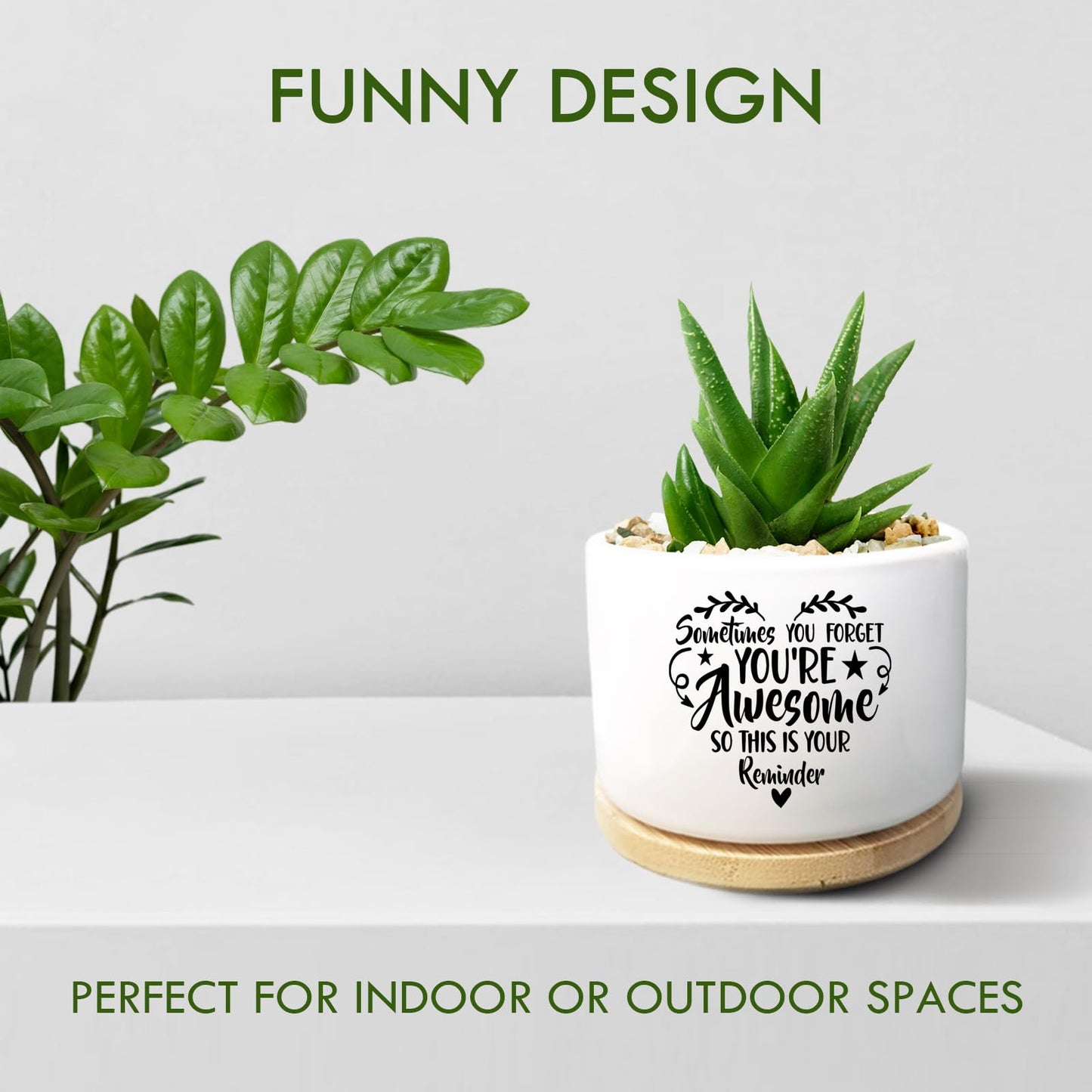 Jutasty Thank You Gifts for Women, Funny Succulent Plant Pot, Cactus Flower Planter Gifts, Appreciation Inspirational Farewell Going Away Gifts for Women Men Boss Lady Manager Coworkers (No Plants)
