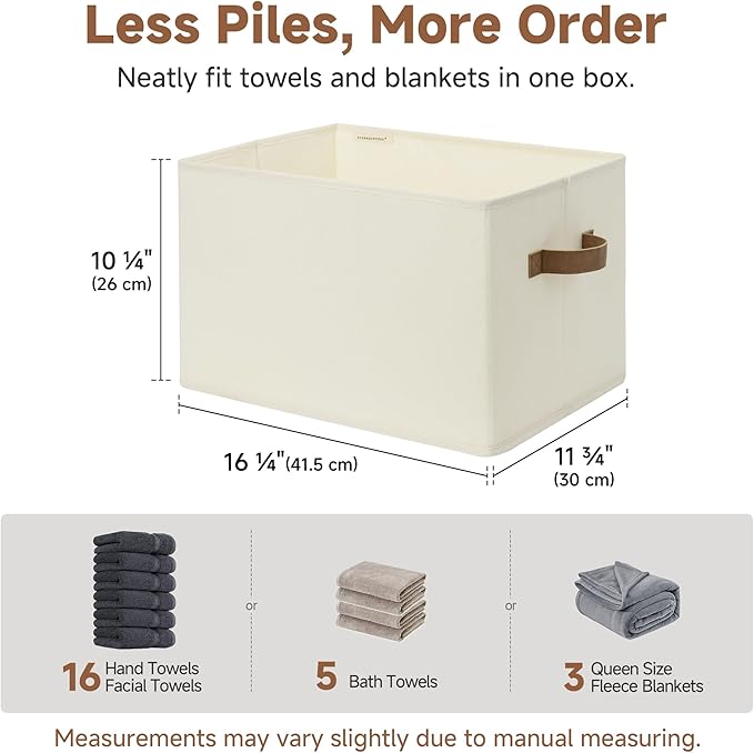 StorageWorks Foldable Storage Bins