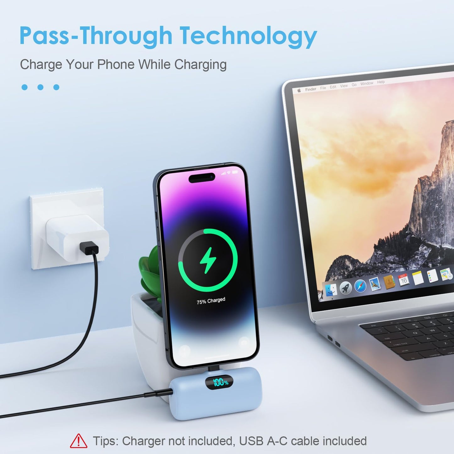 Small Portable Charger for iPhone,Upgraded 5000mAh PD Fast Charging Power Bank,Mini Battery Pack Backup Charger Compatible with iPhone 14/14 Pro Max/13/13 Pro/12 Pro/11/XS/XR/X/8/7/6 etc-Black