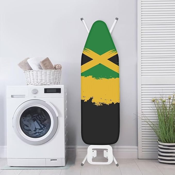 GLENLCWE Jamaican Flag Iron Board Cover Heat Reflective Ironing Board Cover