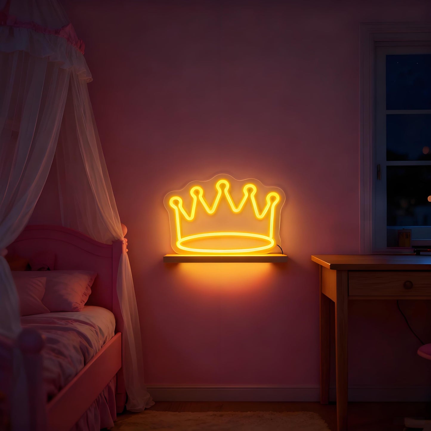Neonawall Crown Neon Sign for Wall Decor Royal Light Up Business Led Sign Birthday Party Gift Led Decorative Night Signs Room Decorations Christmas Party Gift for Friend Family Girls Boys Home Bedroom