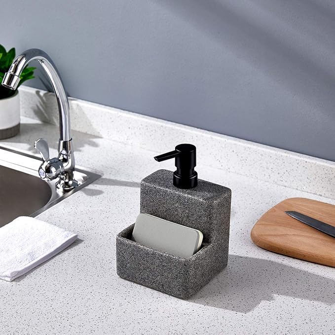 zccz Soap Dispenser with Sponge Holder, Liquid Hand and Dish Soap Dispenser