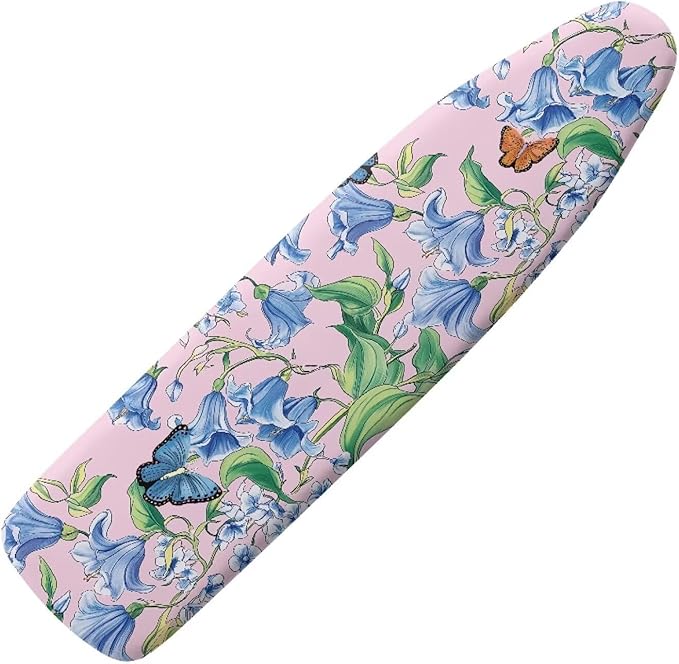 Blue Flower Butterfly Ironing Board Cover and Pad Standard Ironing Board Cover