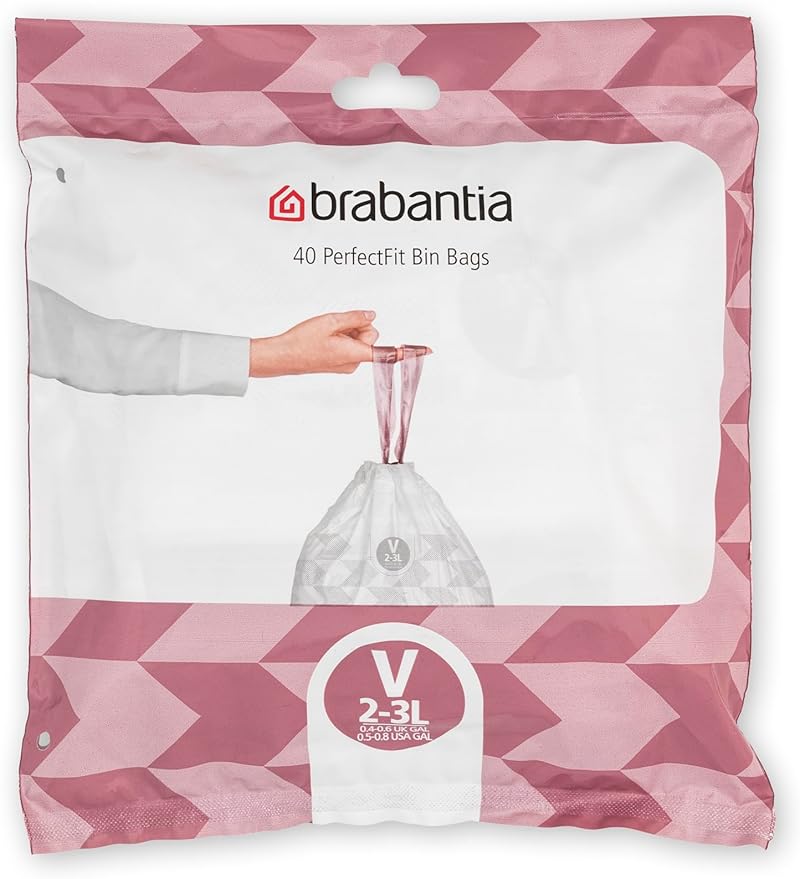 Brabantia PerfectFit Trash Bags Thick Plastic Trash Can Liners