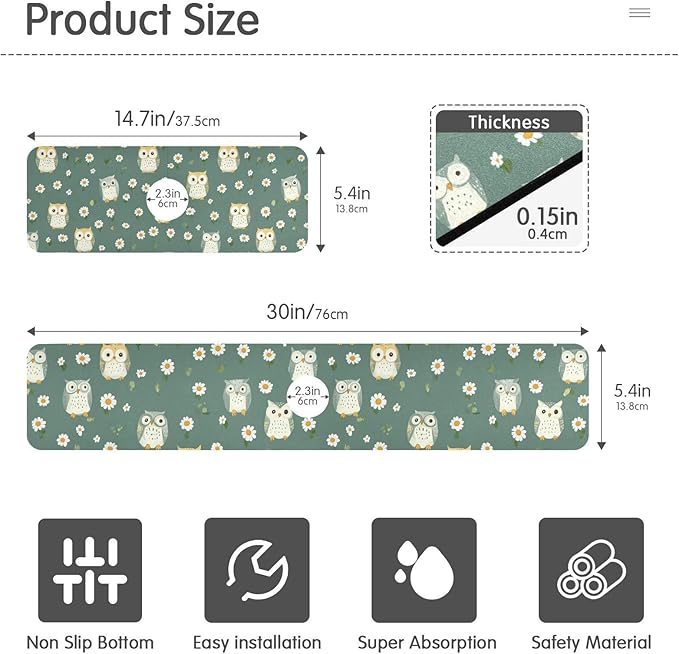 Kitchen Sink Splash Guard 1 PC 14.7 Inch Sink Faucet Mat Splash Guard
