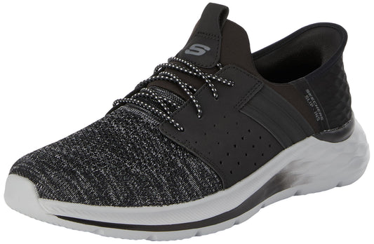Skechers Men's Garner NEWICK Slip-On, Black Textile/Synthetic, 11 UK